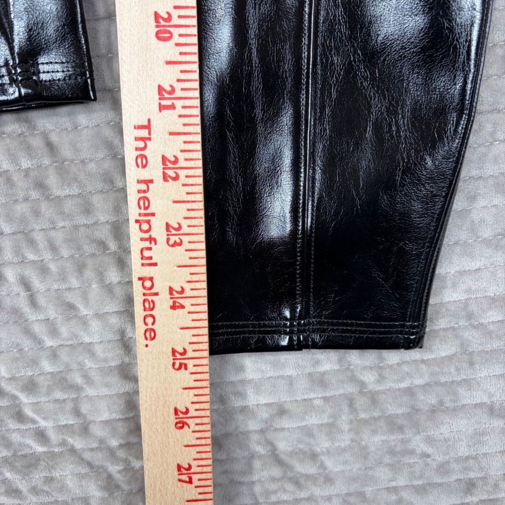 Spanx Faux Patent Leather Leggings Classic Black Petite Small 20301Q NWT - Picture 3 of 8